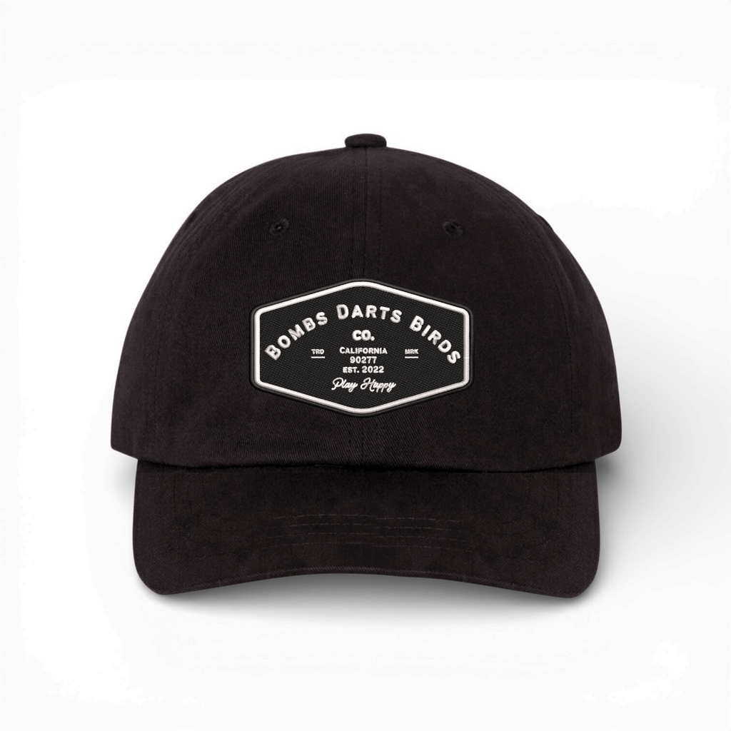 BDB Heritage Dad Cap Black - Bombs Darts Birds
