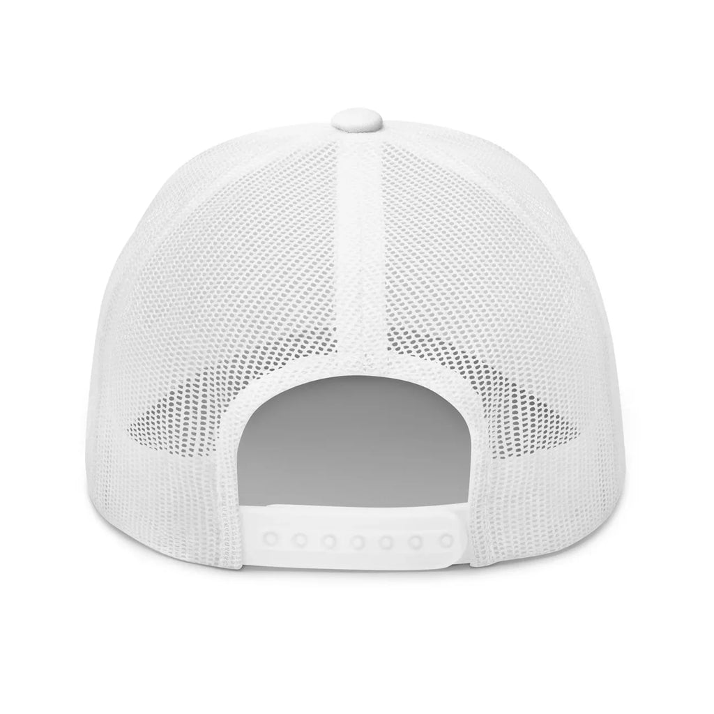Alabama Bombs Darts Birds Fandom + Golf Caps - White Trucker Hat/Yellow/Green - Back - Bombs Darts Birds