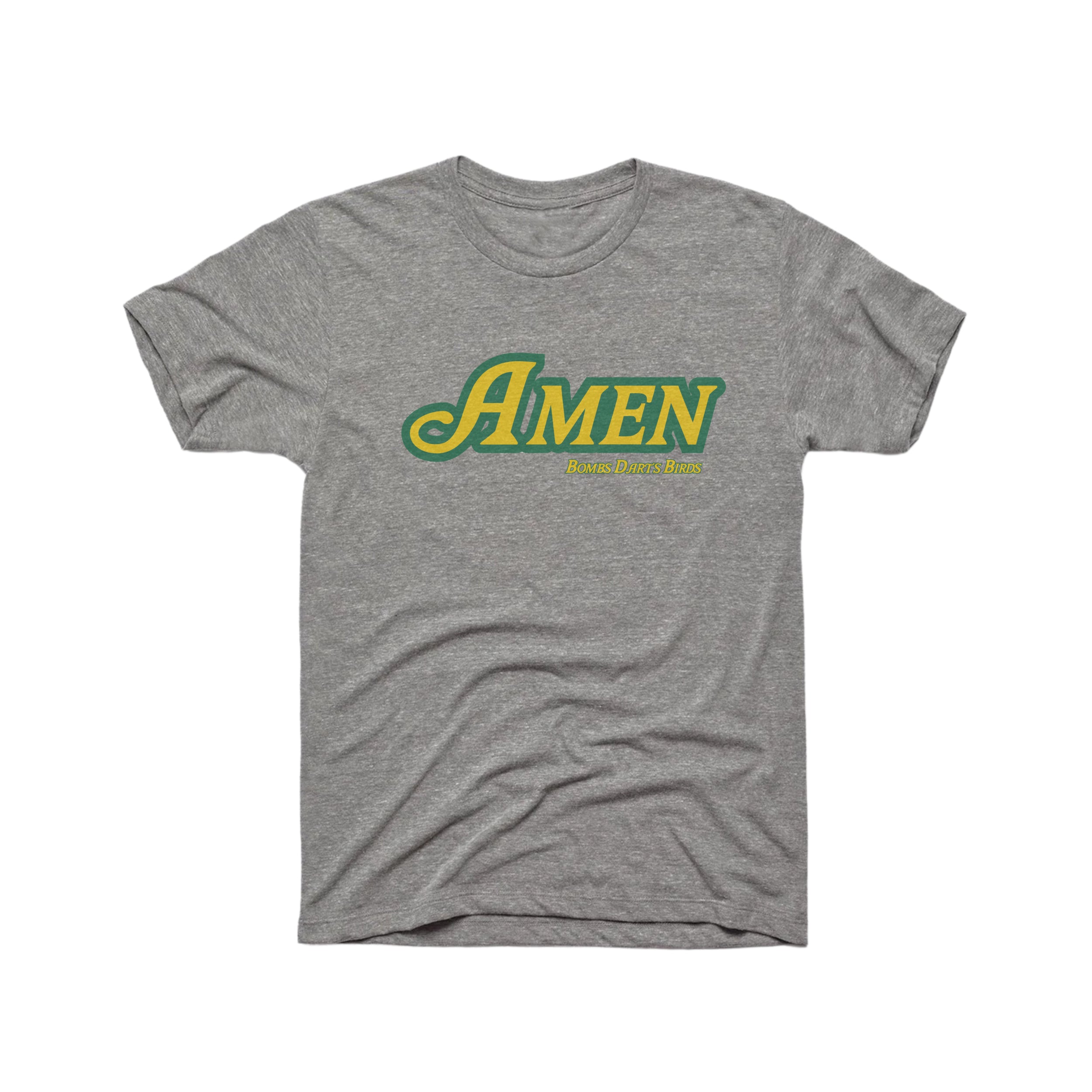 Amen Azalea Golf T-Shirt - Gray - Bombs Darts Birds