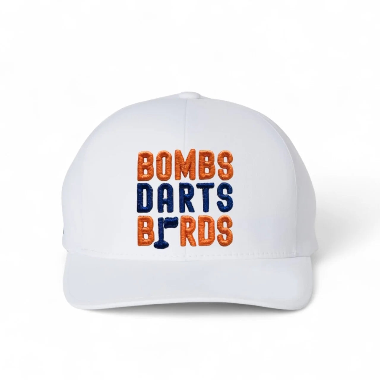 Auburn Bombs Darts Birds Fandom + Golf Caps - Performance White/Orange/Blue - Bombs Darts Birds