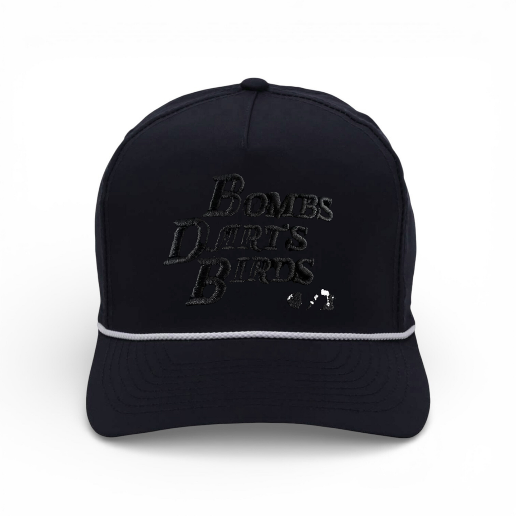 Augusta 3D "Czervik" Rope Golf Cap -Black/Black - Bombs Darts Birds