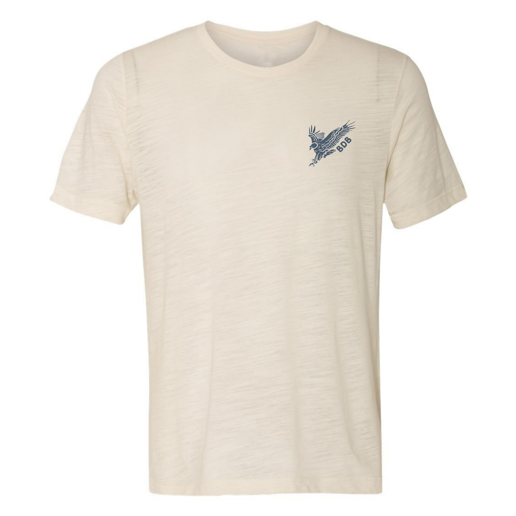 BDB "Easy Eagle" Golf Tee Shirt Cream - Bombs Darts Birds