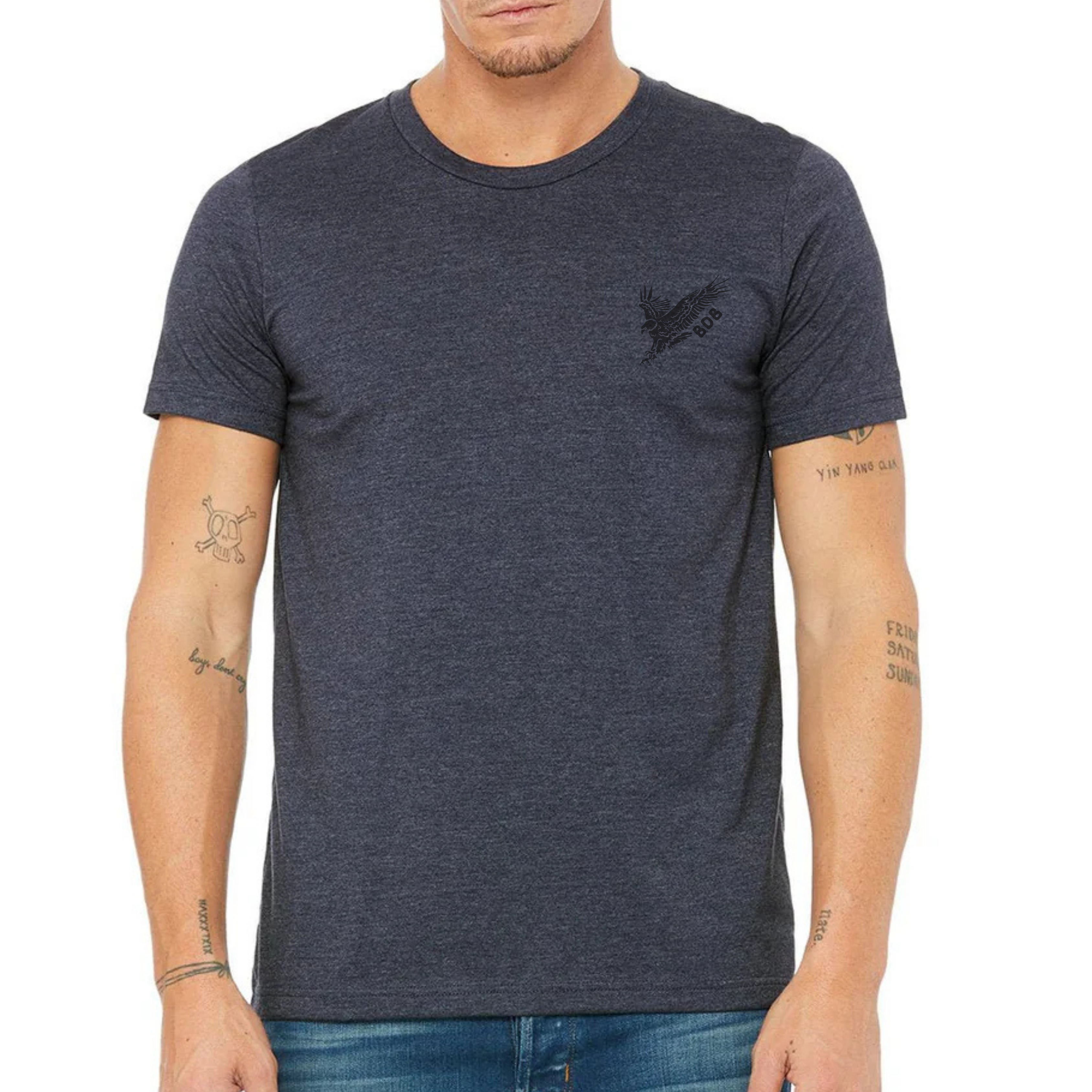 BDB "Easy Eagle" Golf Tee Shirt Navy Lifestyle - Bombs Darts Birds
