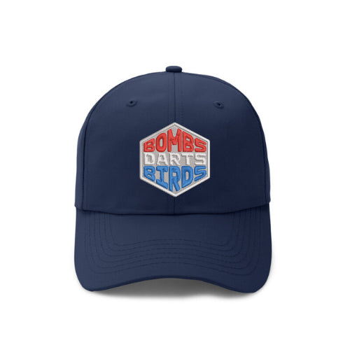 BDB Hexa Dad Cap RWB In Cotton and Performance - Navy - Bombs Darts Birds