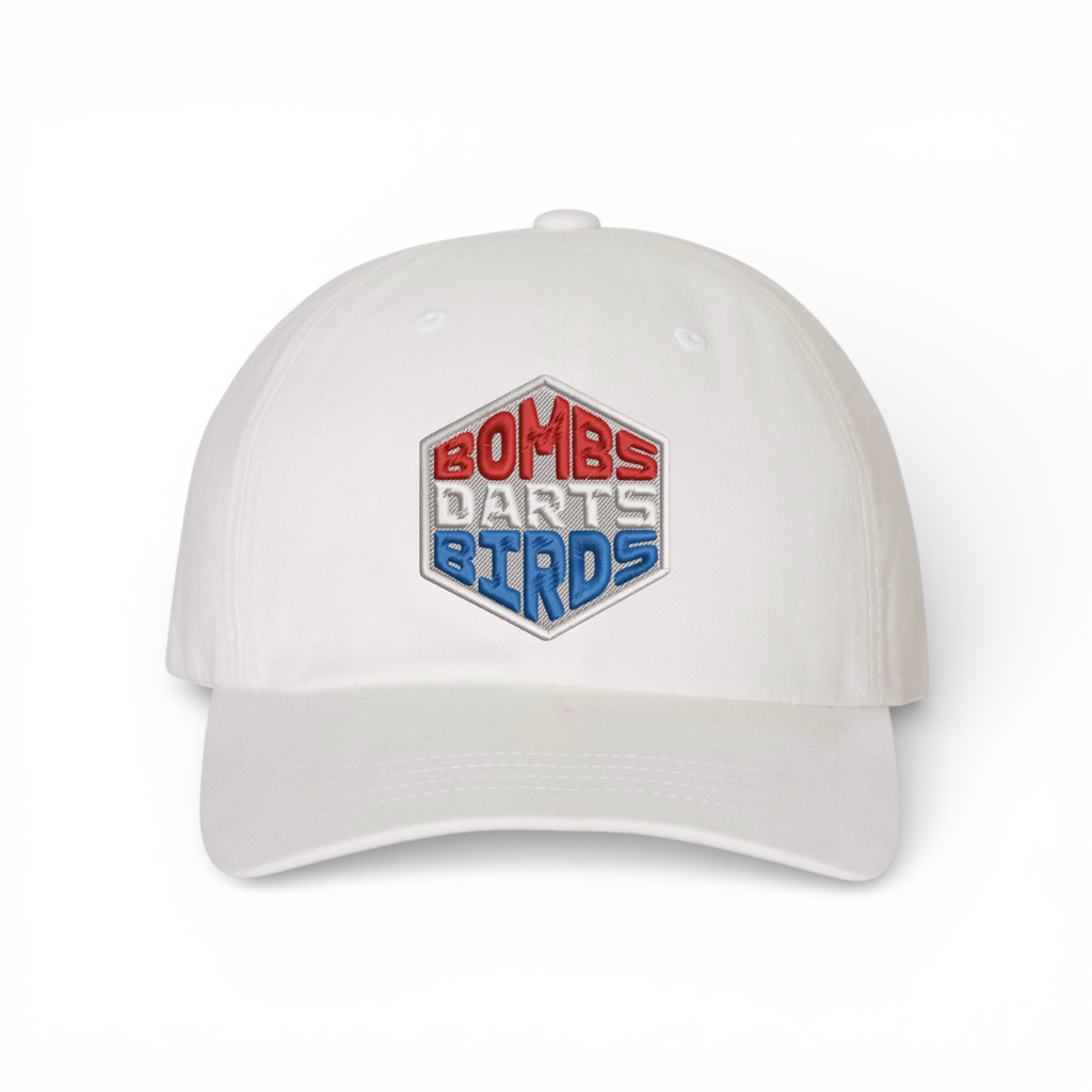 BDB Hexa Dad Cap RWB White - Bombs Darts Birds