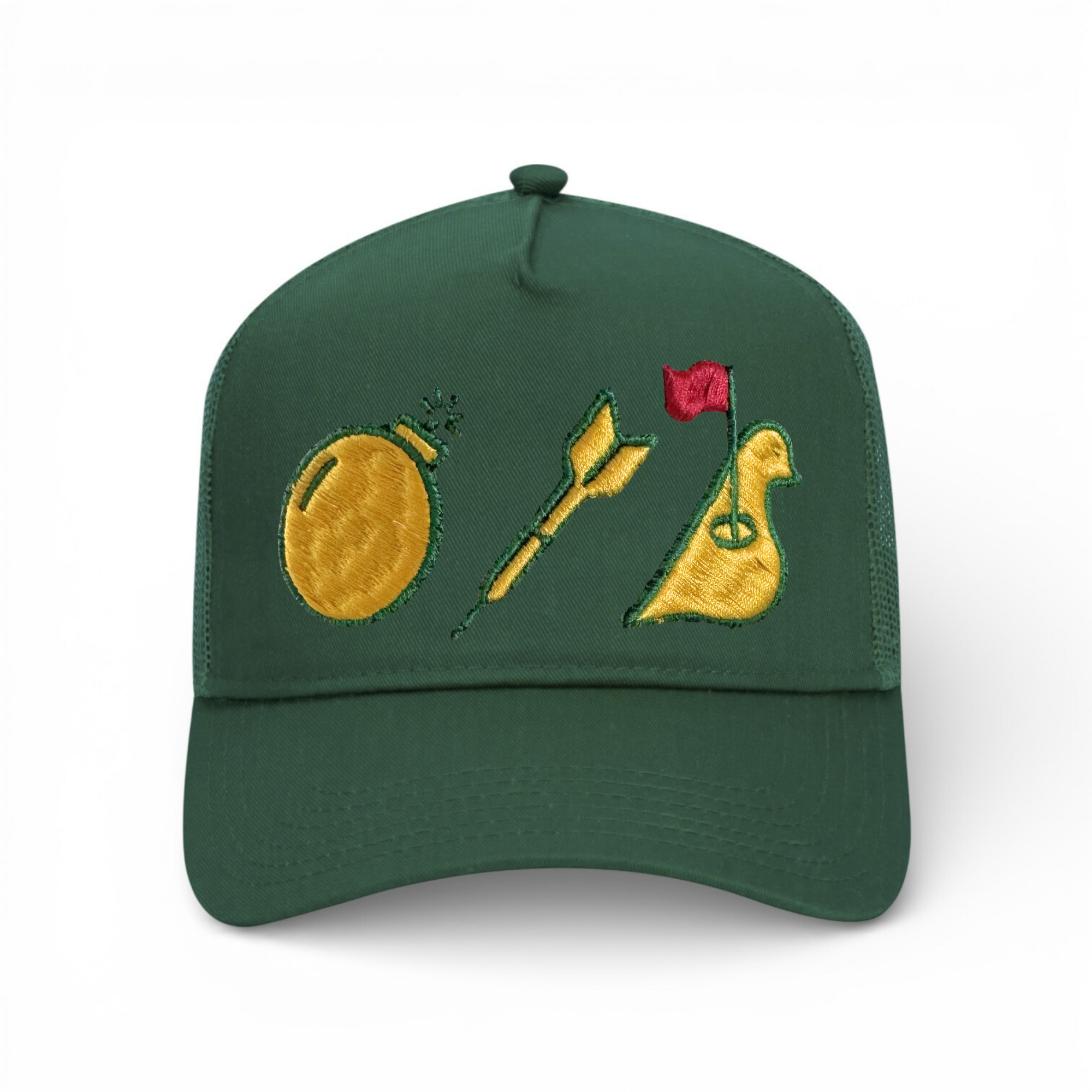 BDB Icons 3D Trucker Hat - Forest Green - Bombs Darts Birds
