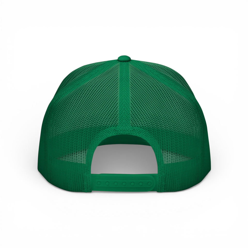 BDB Icons 3D Trucker Hat - Golf Cap - Green - Back - Bombs Darts Birds