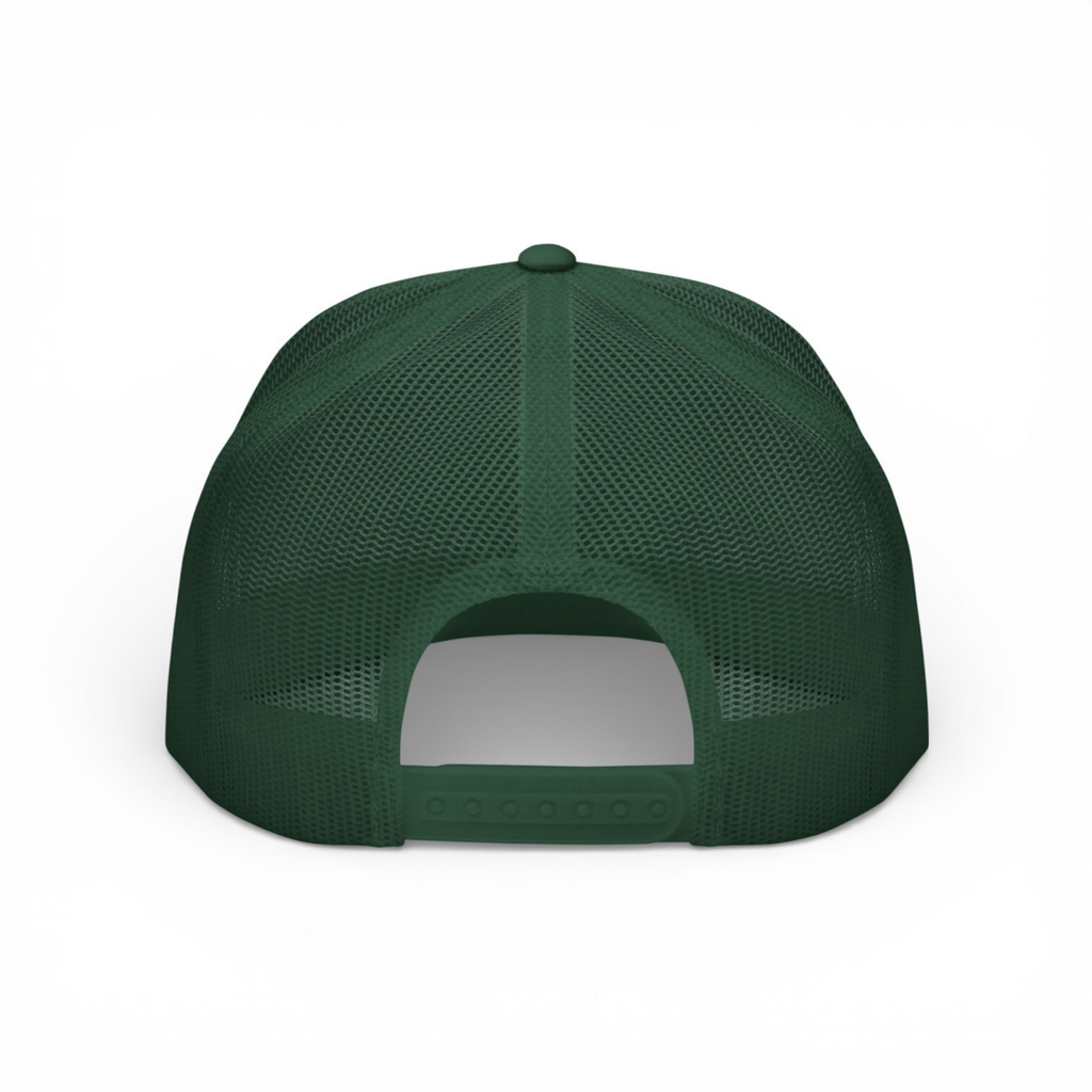 BDB Icons Patch Truckers Hat - Golf Cap - Green - Back - Bombs Darts Birds
