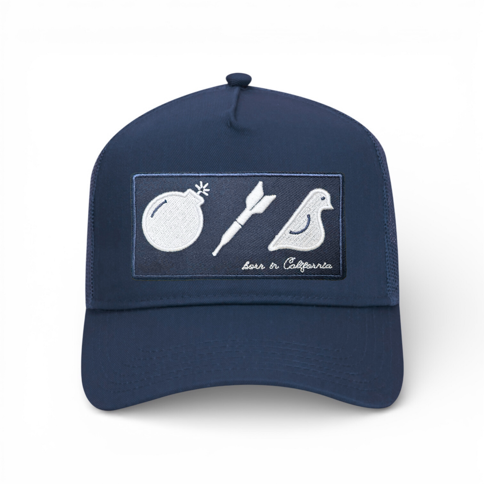 BDB Icons Patch Truckers Hat - Golf Cap - Navy - Bombs Darts Birds