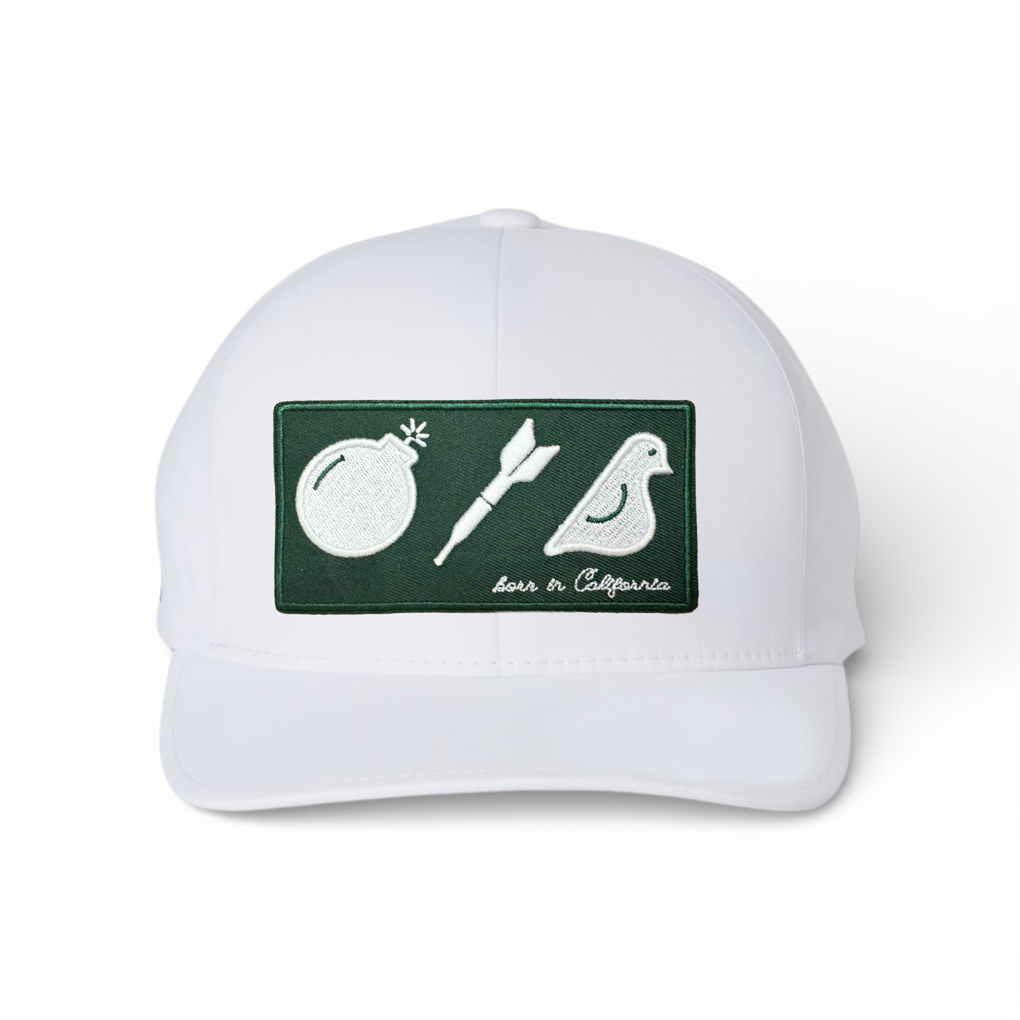 BDB Icons Seamless Performance - Golf Cap - White/Green - Bombs Darts Birds