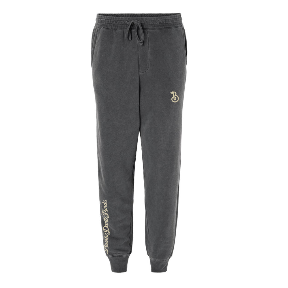 BDB Pigment Dyed Joggers Gray - Bombs Darts Birds