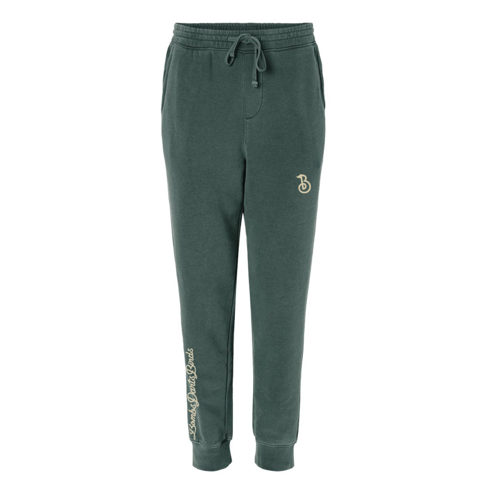 BDB Pigment Dyed Joggers Green - Bombs Darts Birds