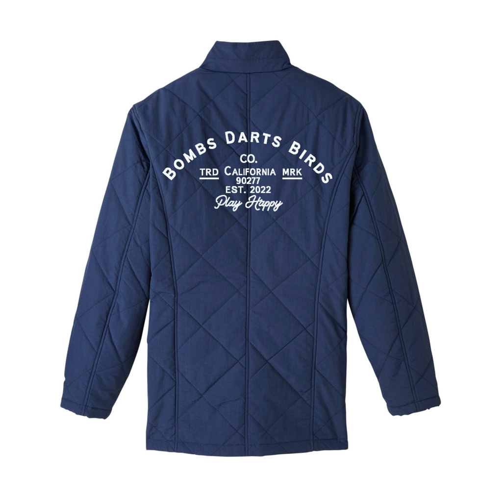 BDB "Swing Mechanic" Quilted Lightweight Jacket Back - Bombs Darts Birds