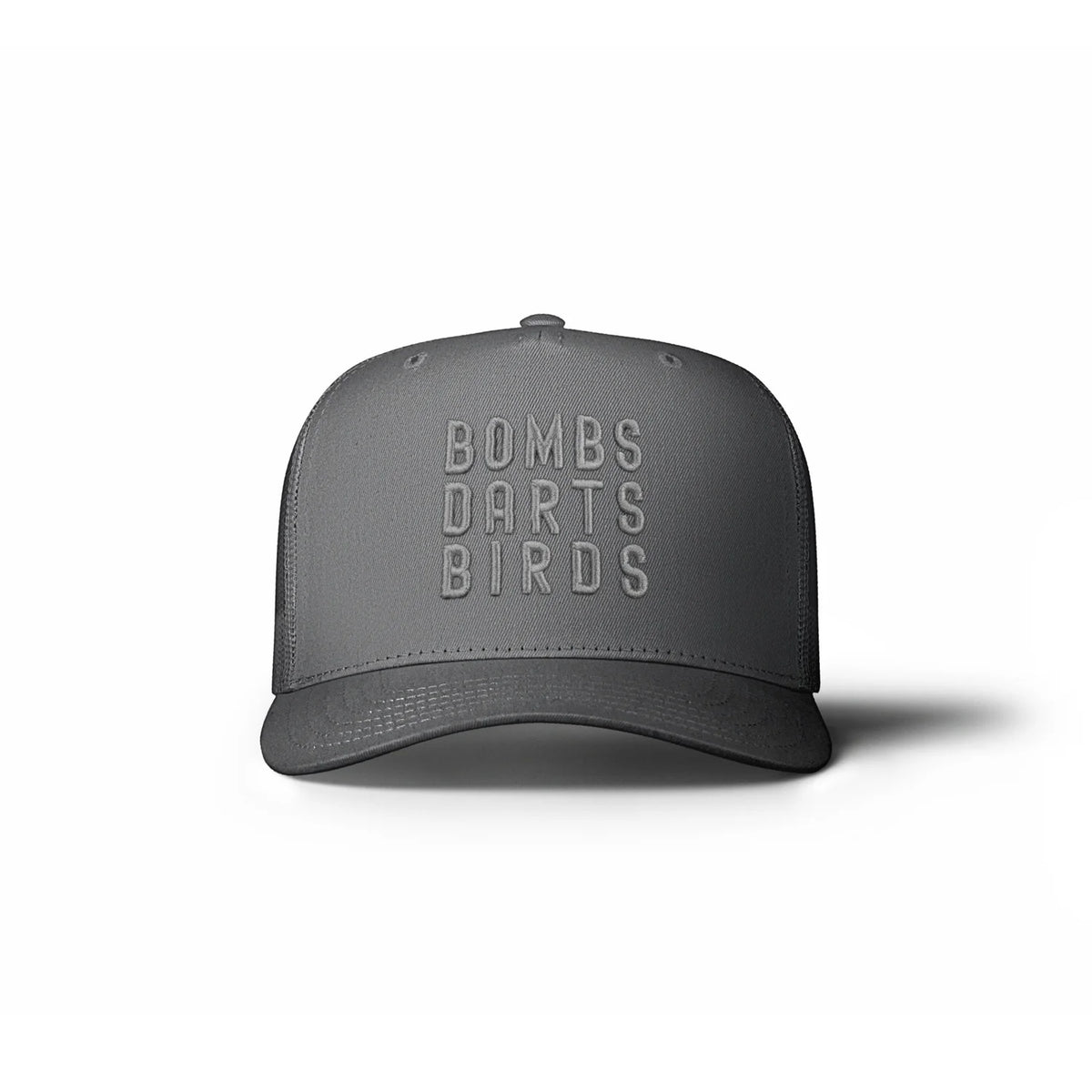 Bombs Darts Birds OG 3D Puff Trucker Hat - Gray - Bombs Darts Birds