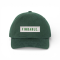 Bumper Sticker Golf Caps "Findable" - Forest Green/White - Bombs Darts Birds
