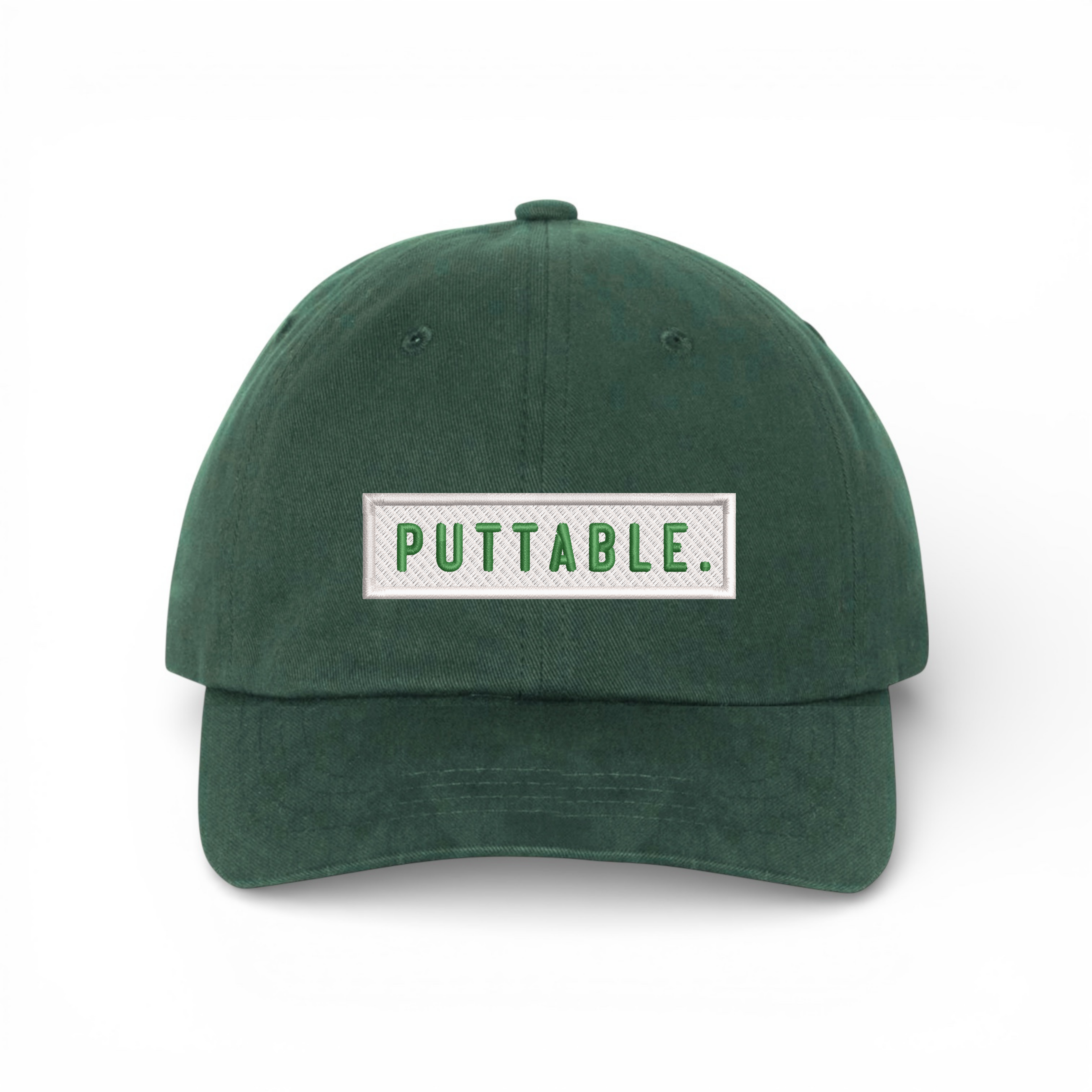 Course Chatter Golf Caps "Puttable" - Forest Green/White - Bombs Darts Birds