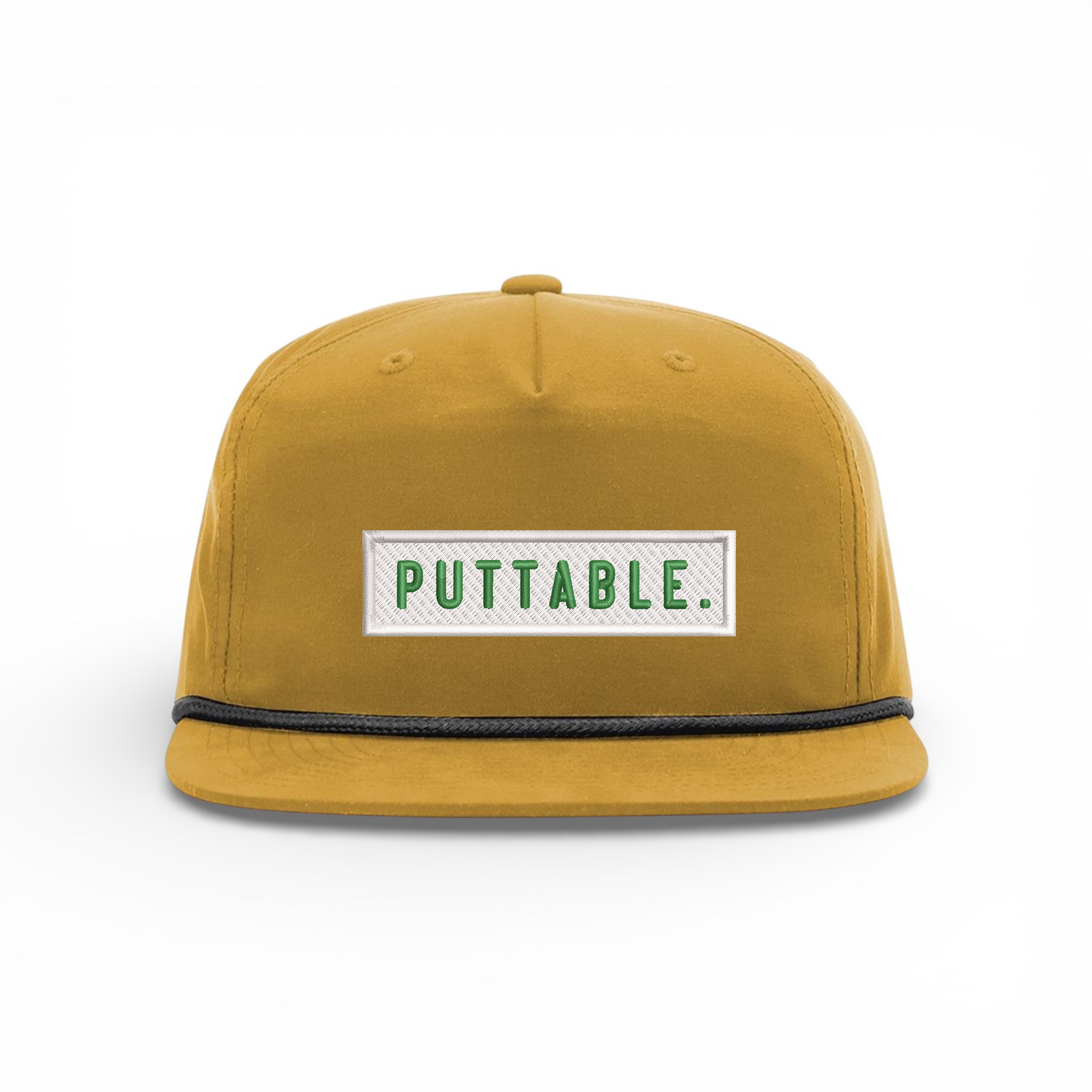Course Chatter Golf Caps "Puttable" - Mustard Low Rise/White - Bombs Darts Birds