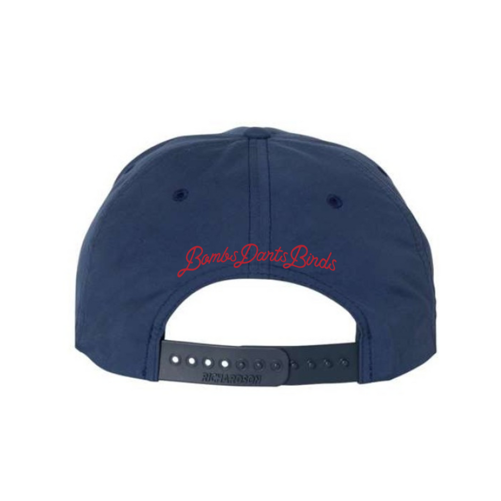 "Goat Slam" Low-Profile Rope Hat TW Edition - Navy/Red - Back - Bombs Darts Birds