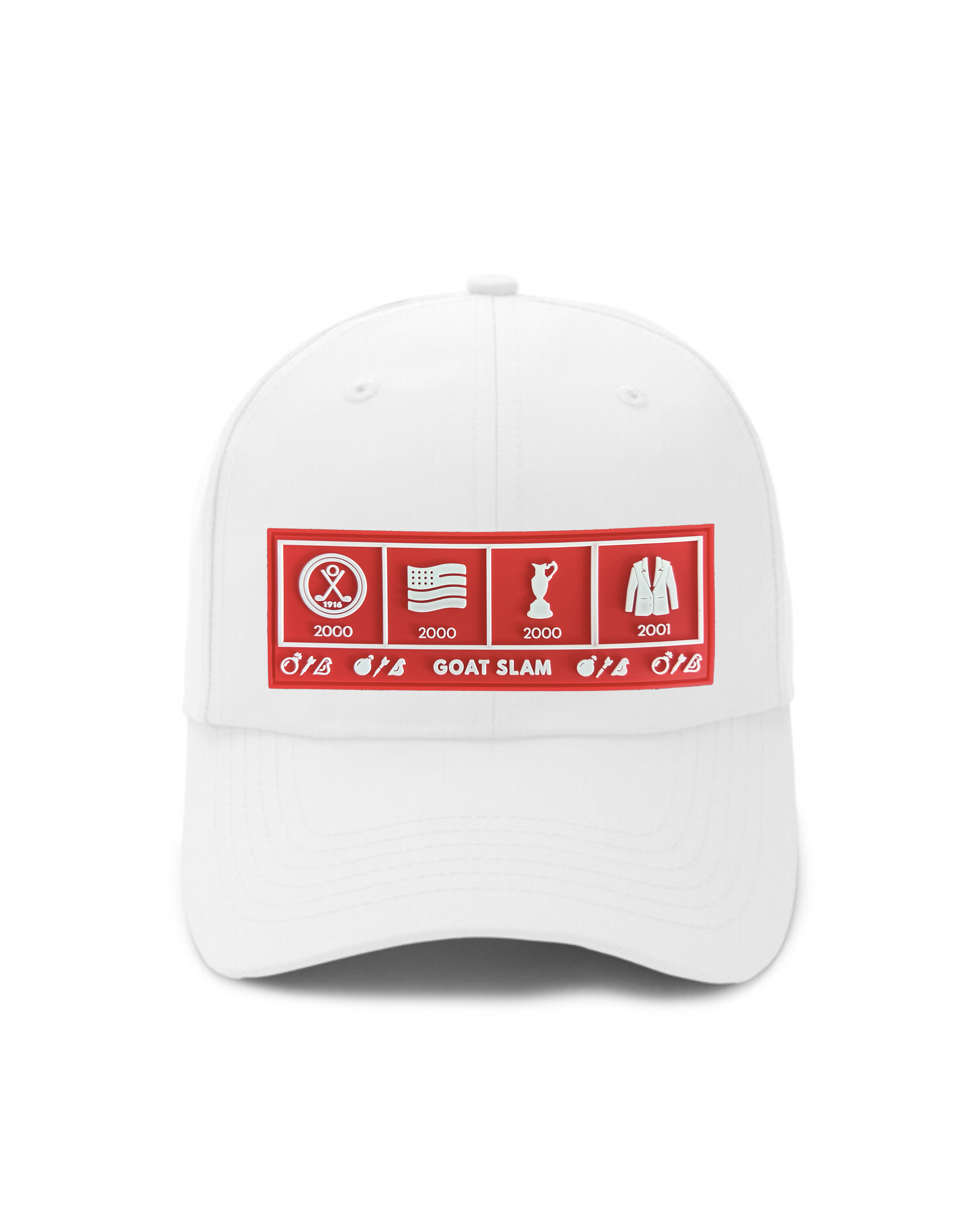 "Goat Slam" Low-Profile Rope Hat TW Edition - White Performance/Red - Bombs Darts Birds