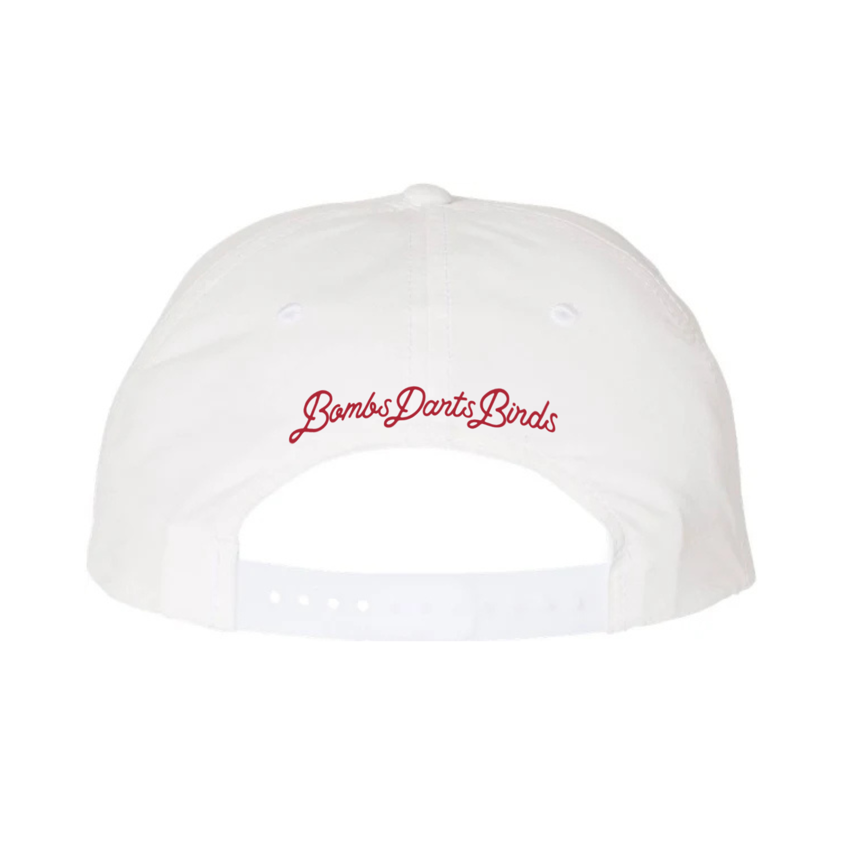 "Goat Slam" Low-Profile Rope Hat TW Edition - White/Red - Back - Bombs Darts Birds