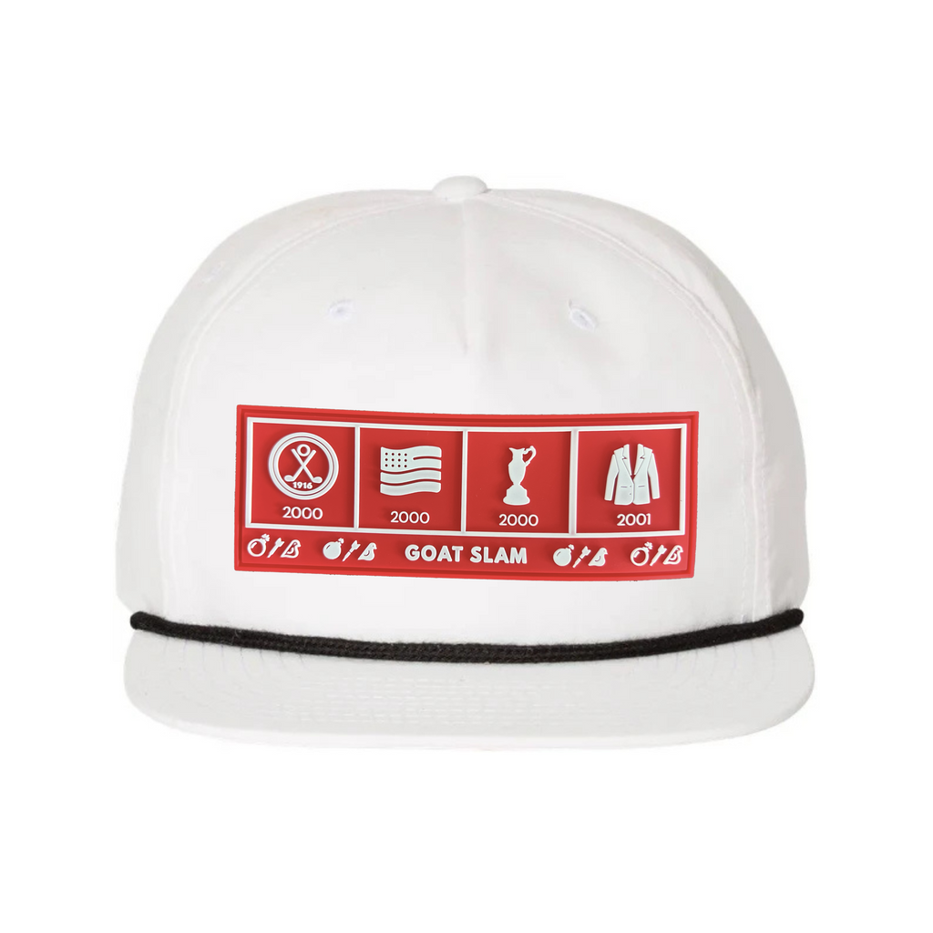 "Goat Slam" Low-Profile Rope Hat TW Edition - White/Red/Black - Bombs Darts Birds
