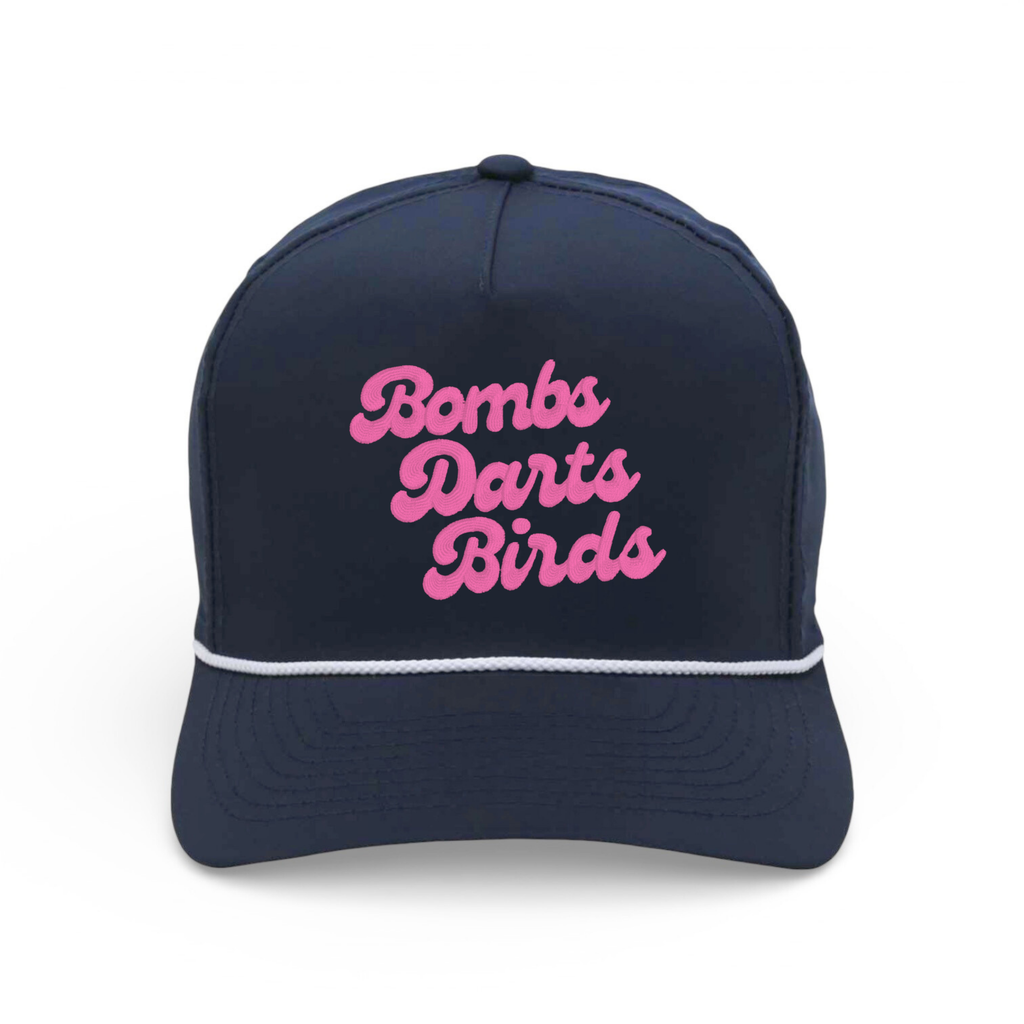 Good Vibes "Czervik" Rope Golf Cap -  Navy/Pink - Bombs Darts Birds