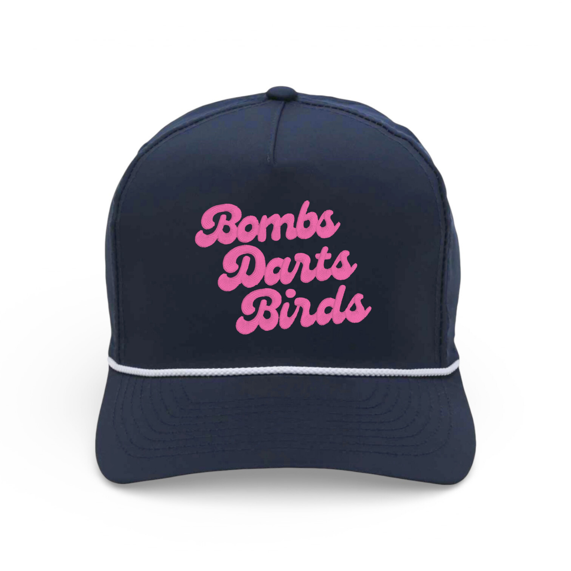 Good Vibes "Czervik" Rope Golf Cap -  Navy/Pink - Bombs Darts Birds