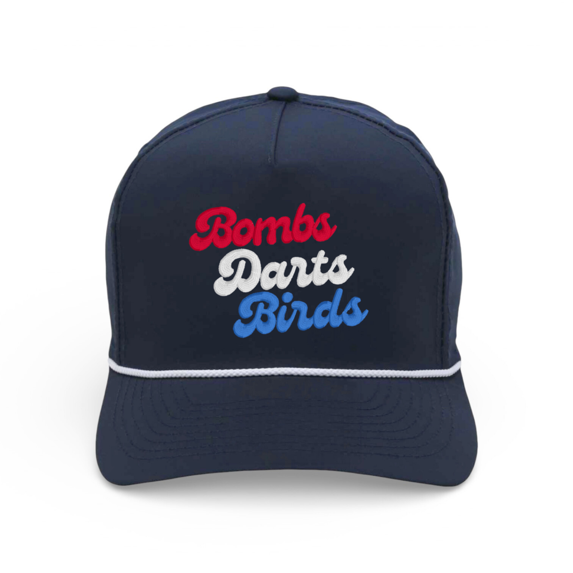 Good Vibes "Czervik" Rope Red White Blue - Golf Cap - Navy - Bombs Darts Birds