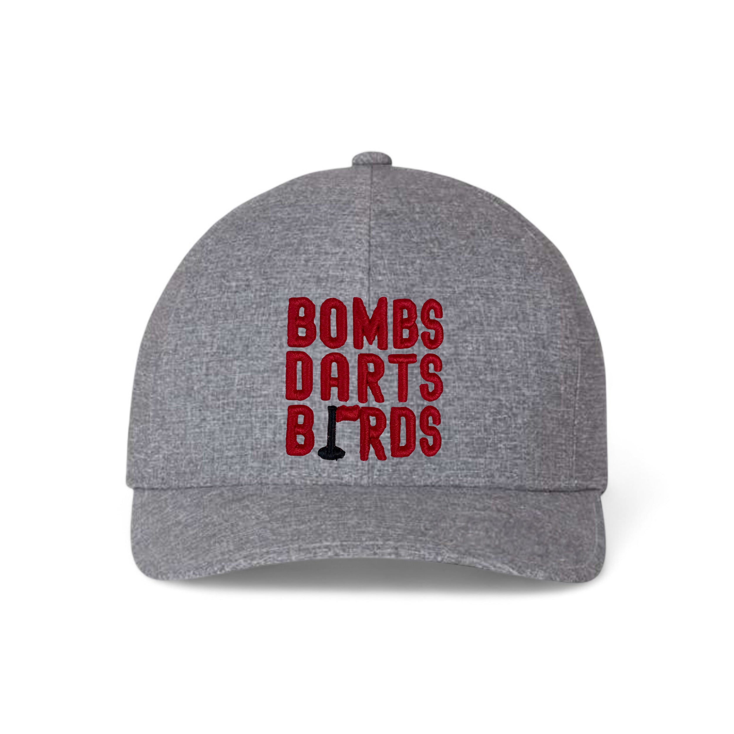 Indiana Bombs Darts Birds Fandom + Golf Caps - Performance Grey/Red - Bombs Darts Birds