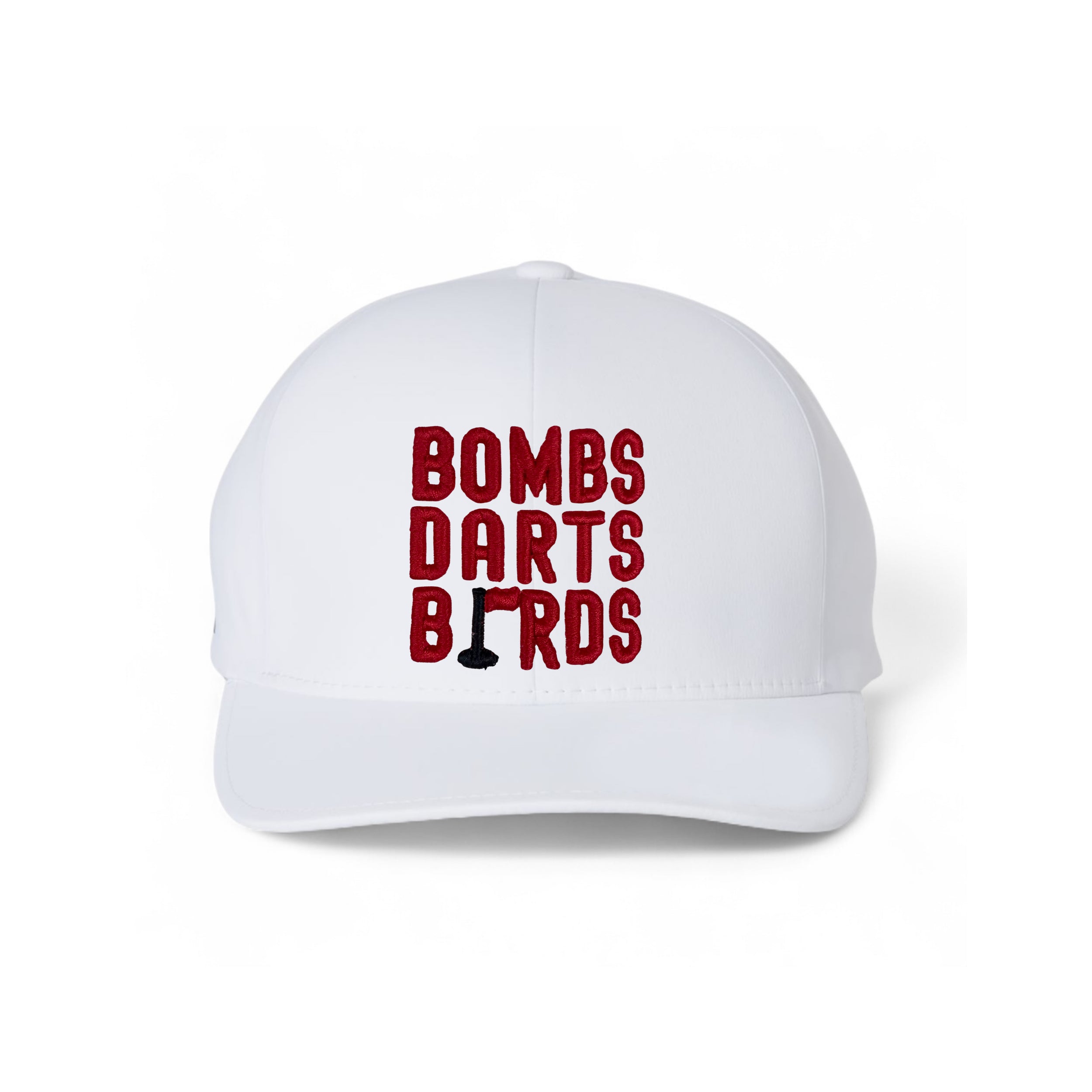 Indiana Bombs Darts Birds Fandom + Golf Caps - Performance White/Red - Bombs Darts Birds