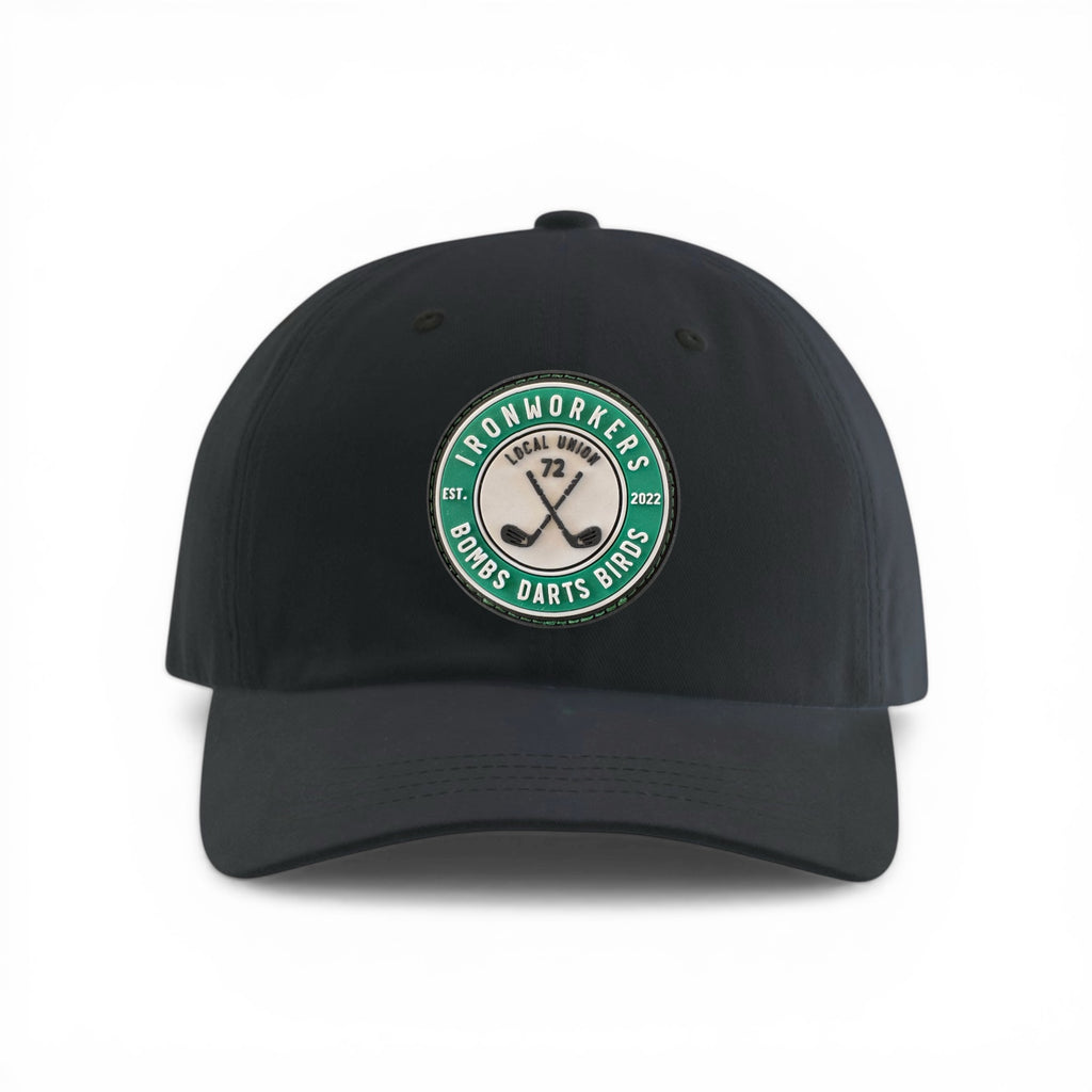 Ironworkers Union 72 Dad Cap - Black - Bombs Darts Birds