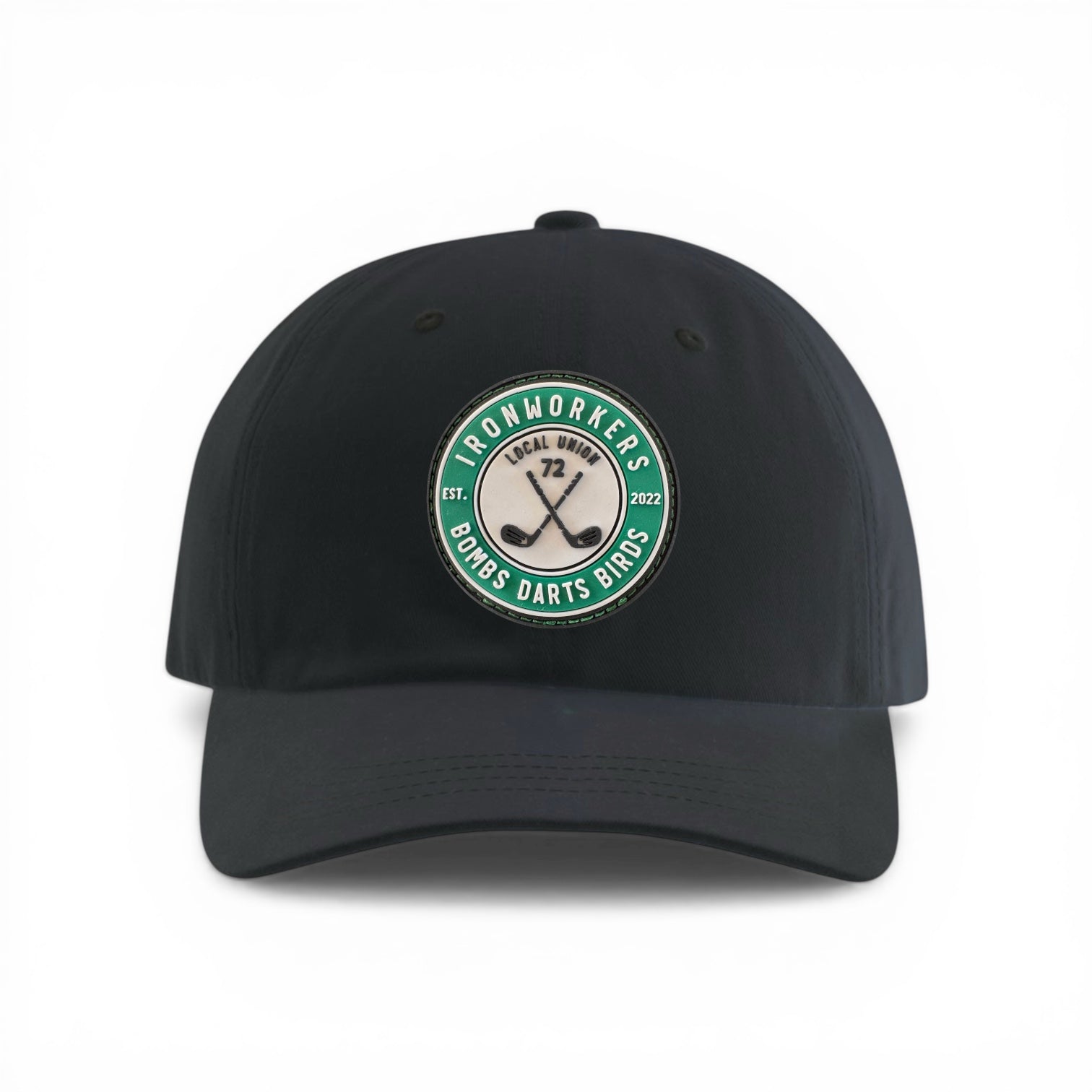 Ironworkers Union 72 Dad Cap - Black - Bombs Darts Birds