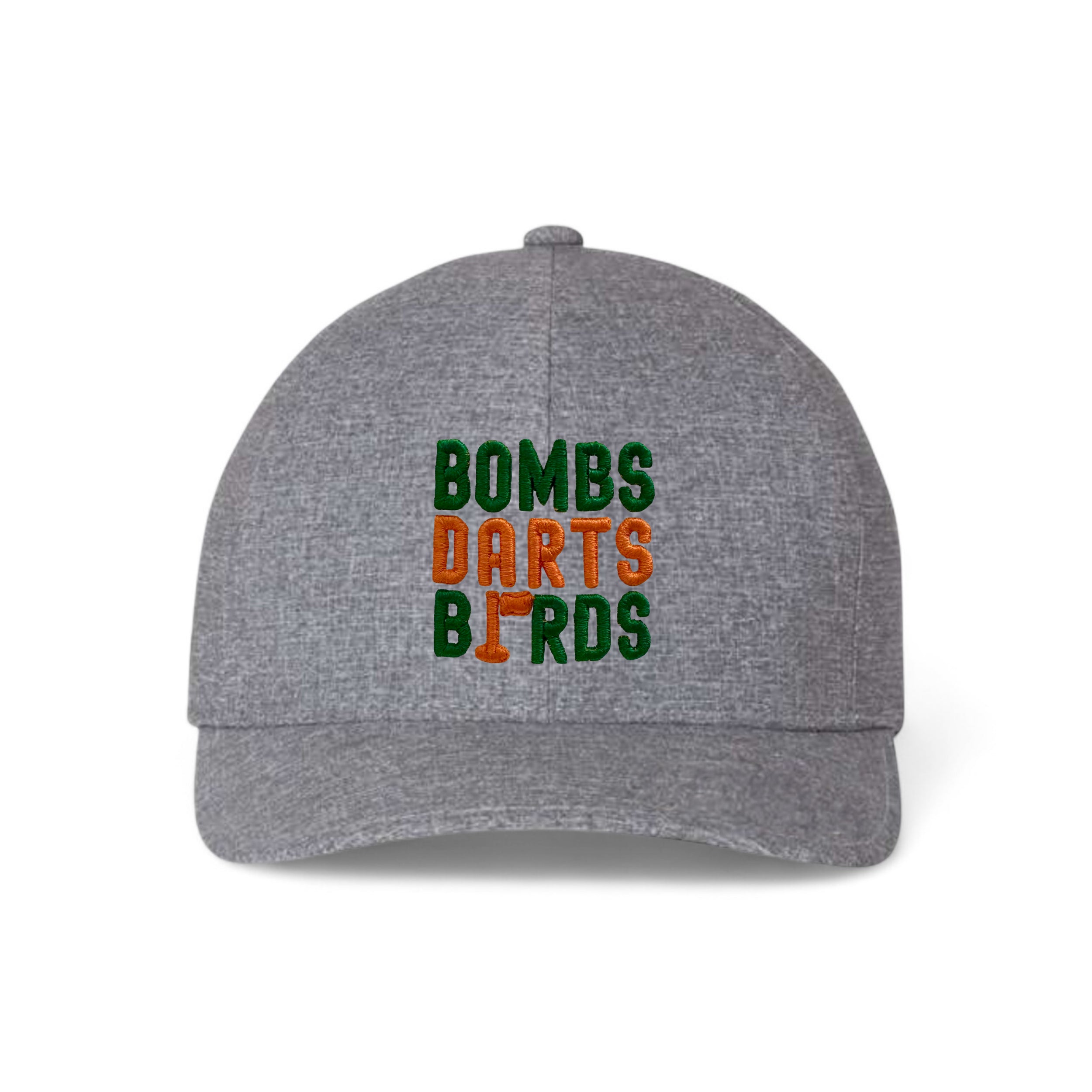 Miami Bombs Darts Birds Fandom + Golf Caps - Performance Grey/Orange/Green - Bombs Darts Birds