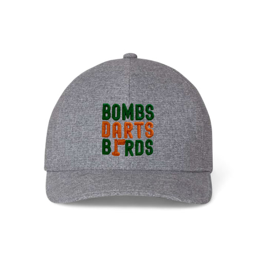 Miami Bombs Darts Birds Fandom + Golf Caps - Performance Grey/Orange/Green - Bombs Darts Birds