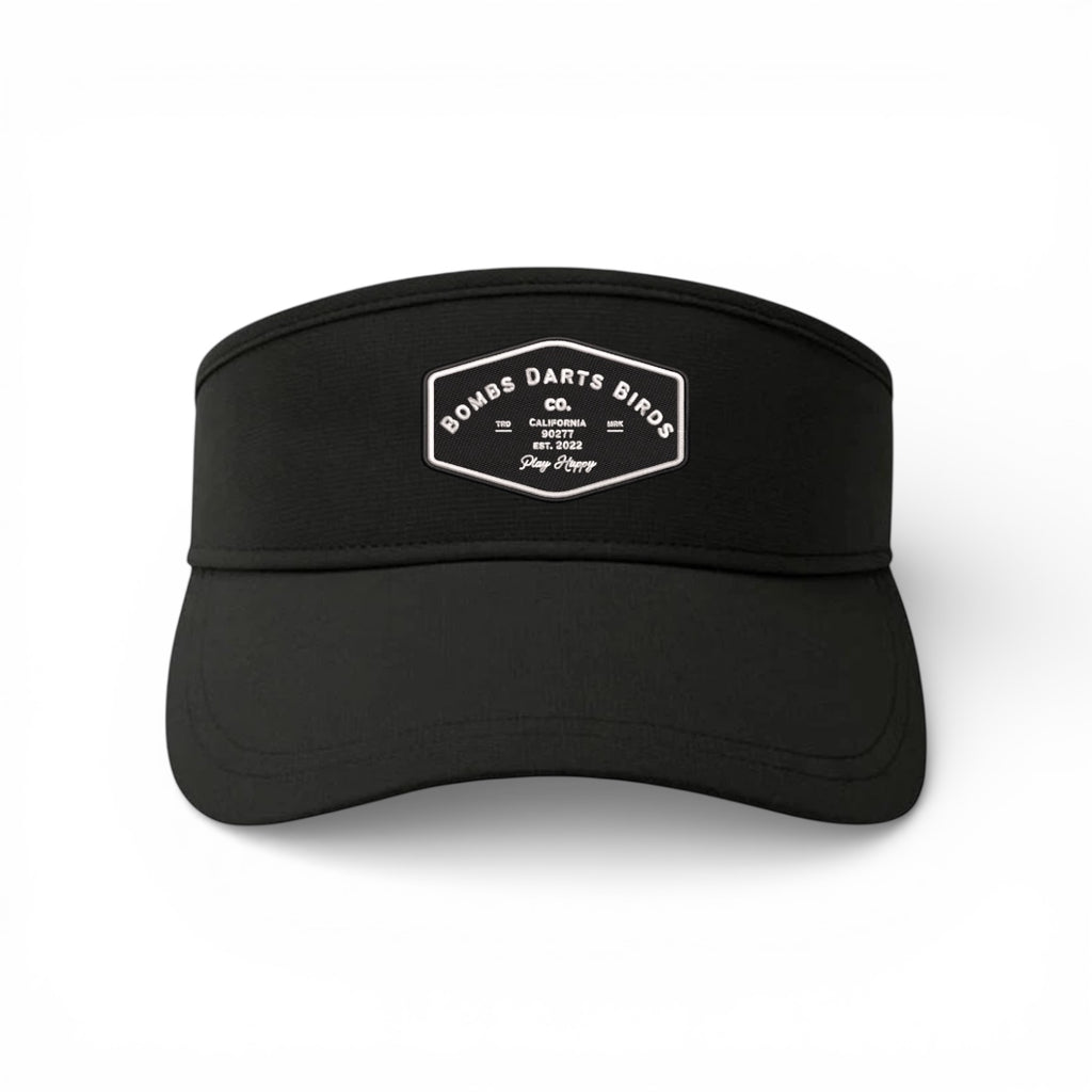 Muni Visor Black/White - Bombs Darts Birds