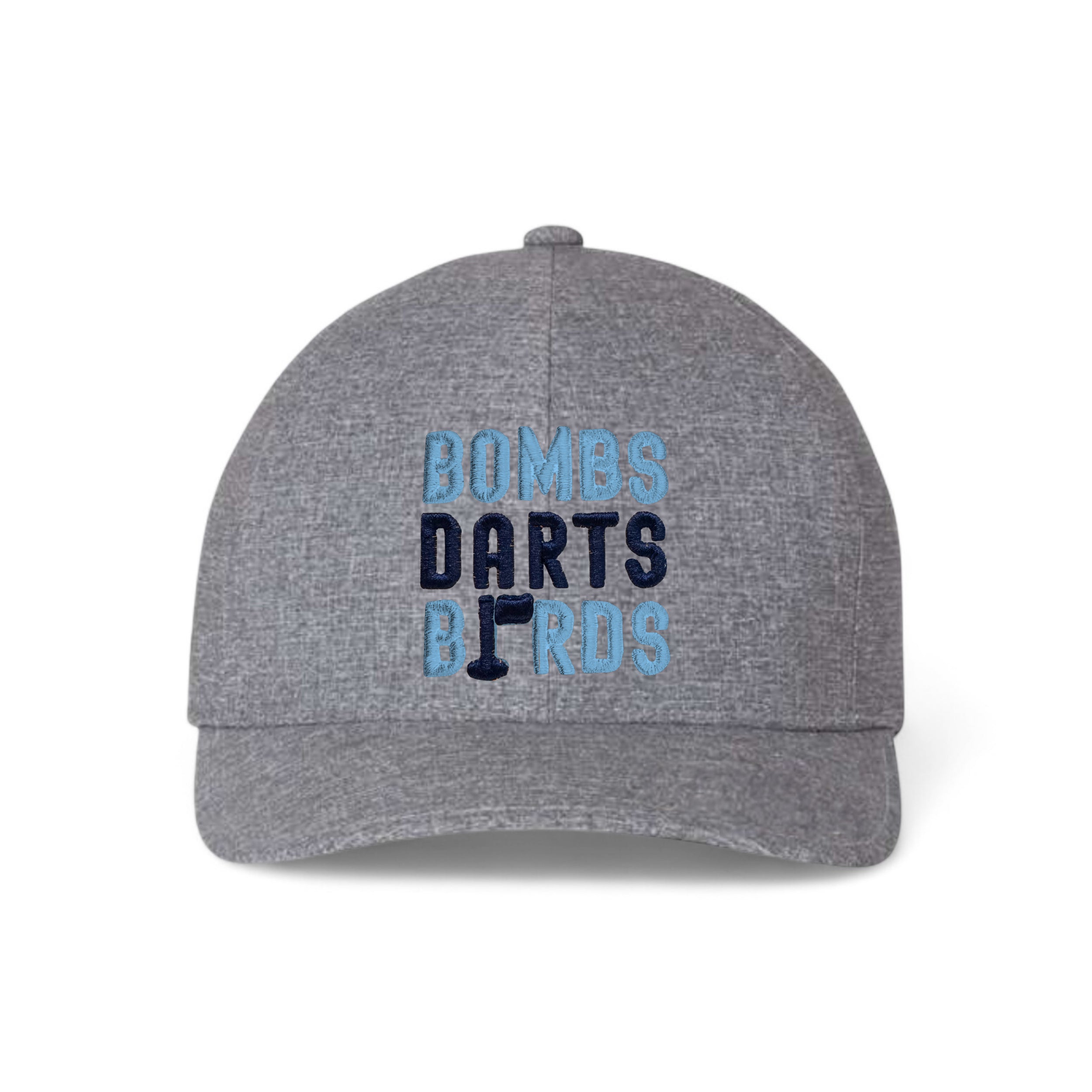 North Carolina Bombs Darts Birds Fandom + Golf Caps - Grey Performance/Blue - Bombs Darts Birds