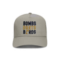 Notre Dame Bombs Darts Birds Fandom + Golf Caps - Grey Trucker Hat/Yellow/Blue - Bombs Darts Birds