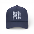 OG 3D Bombs Darts Birds Trucker Hat - Golf Cap - Navy/White - Bombs Darts Birds