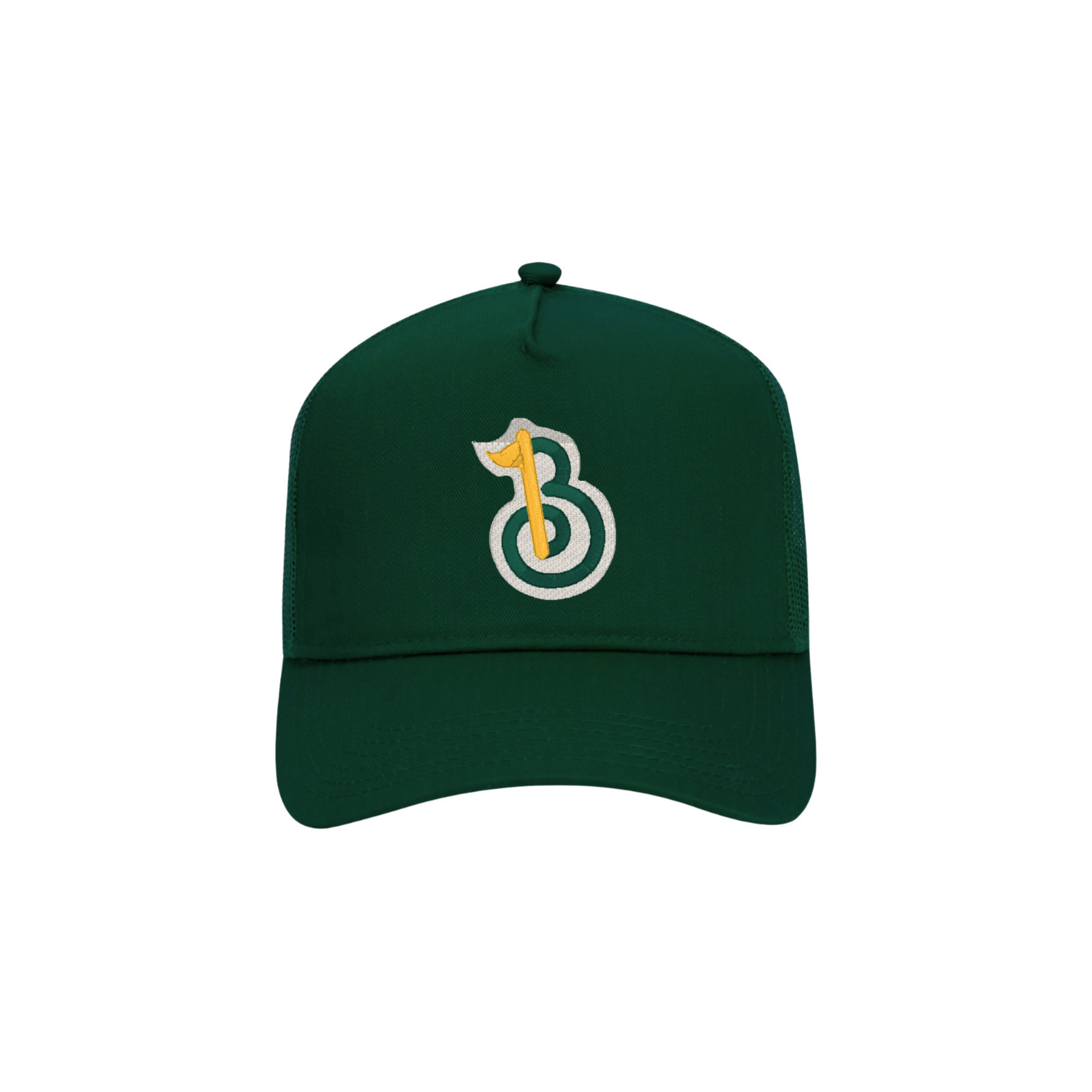 Pin High Trucker Golf Cap - Forest Green - Bombs Darts Birds