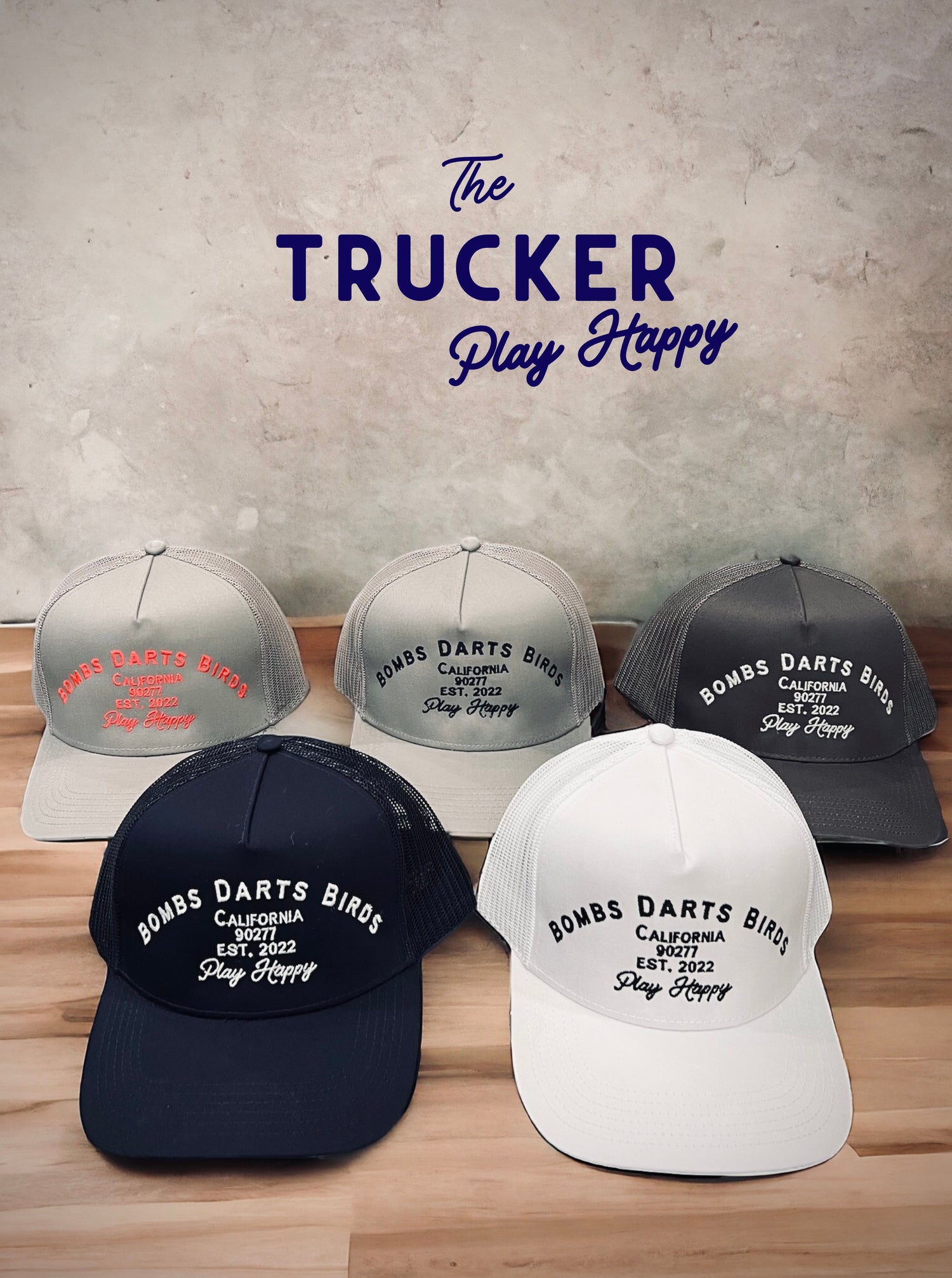 Play Happy Trucker Golf Caps - Lowcountry Lineup - Bombs Darts Birds