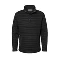 Quilted Quarter Button Cozy Pullover - Bombs Black Darts Birds