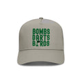 Spartans Bombs Darts Birds Fandom + Golf Caps - Grey Trucker Hat/Green - Bombs Darts Birds