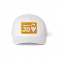 Team JD Trucker Caps - White/Orange - Bombs Darts Birds