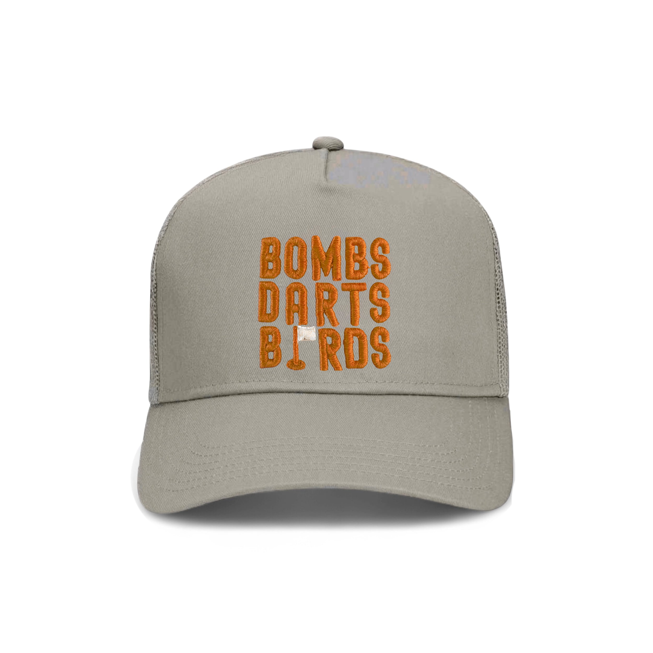 Tennessee Bombs Darts Birds Fandom + Golf Caps - Grey Trucker Hat/Orange - Bombs Darts Birds