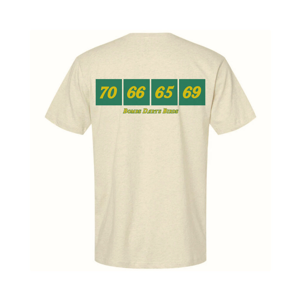 The Amen Azalea Collection "The Champions" Golf Tee Shirt - Beige - Back - Bombs Darts Birds