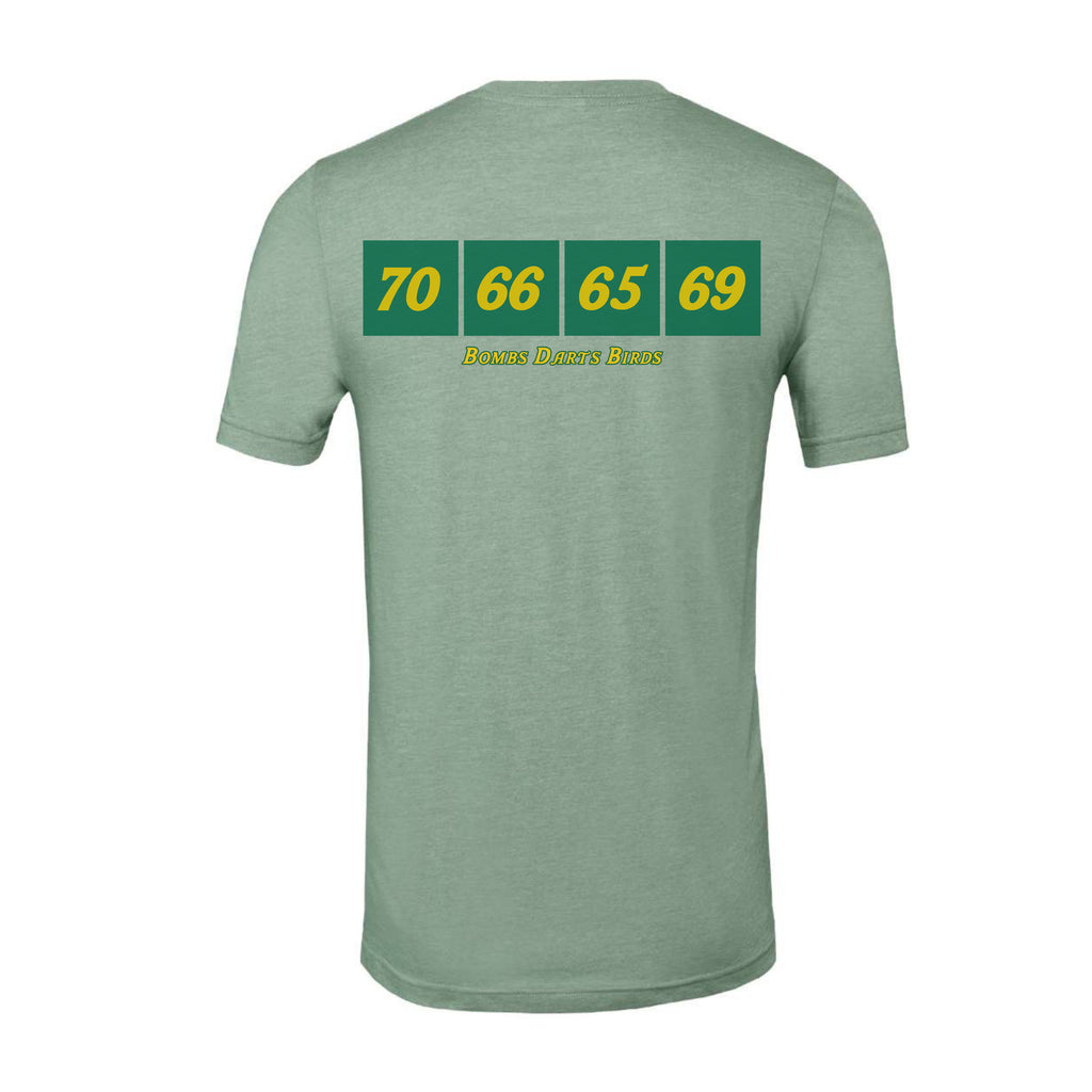 The Amen Azalea Collection "The Champions" Golf Tee Shirt - Mint - Back - Bombs Darts Birds
