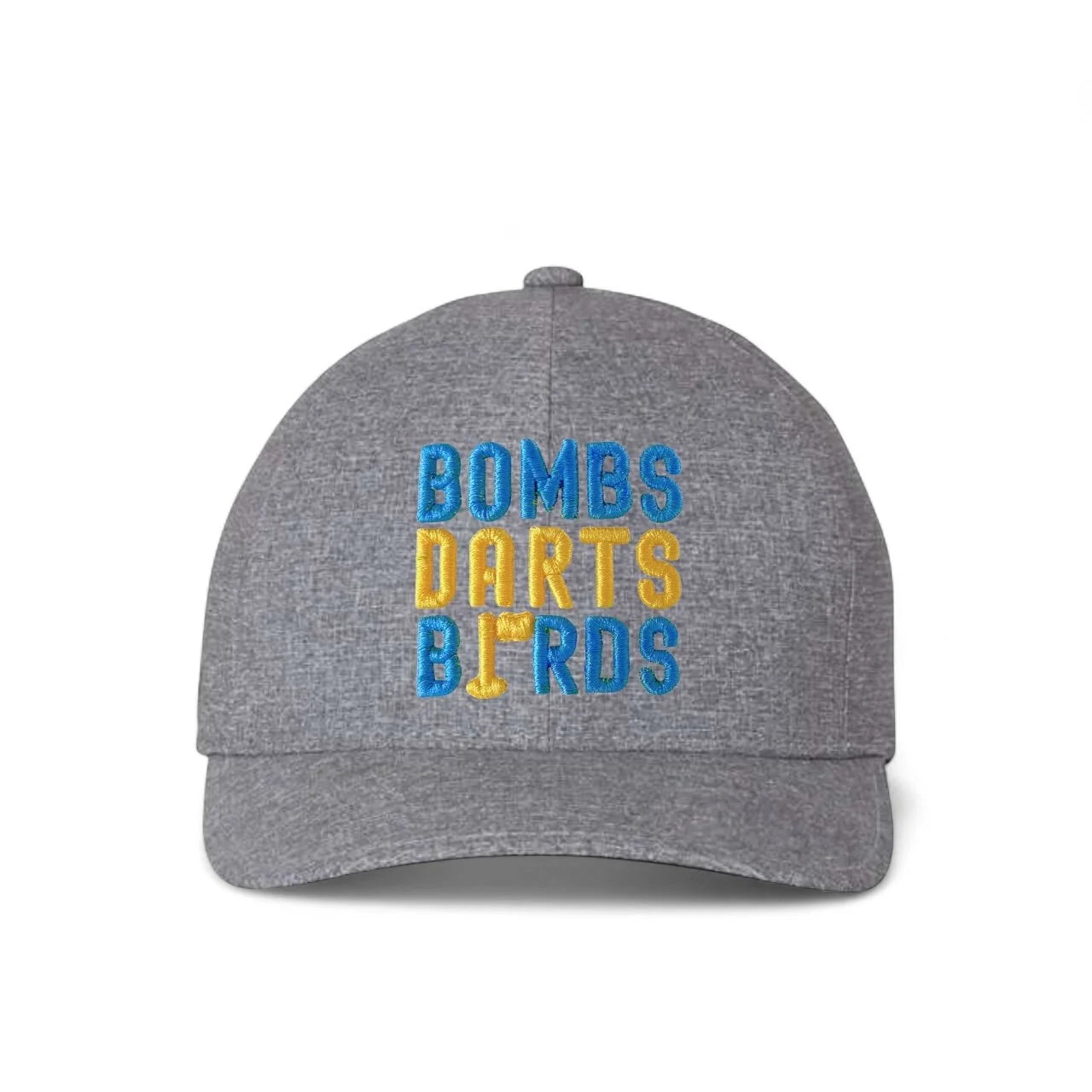 UCLA Bombs Darts Birds Fandom + Golf Caps - Performance Grey/Yellow/Blue - Bombs Darts Birds