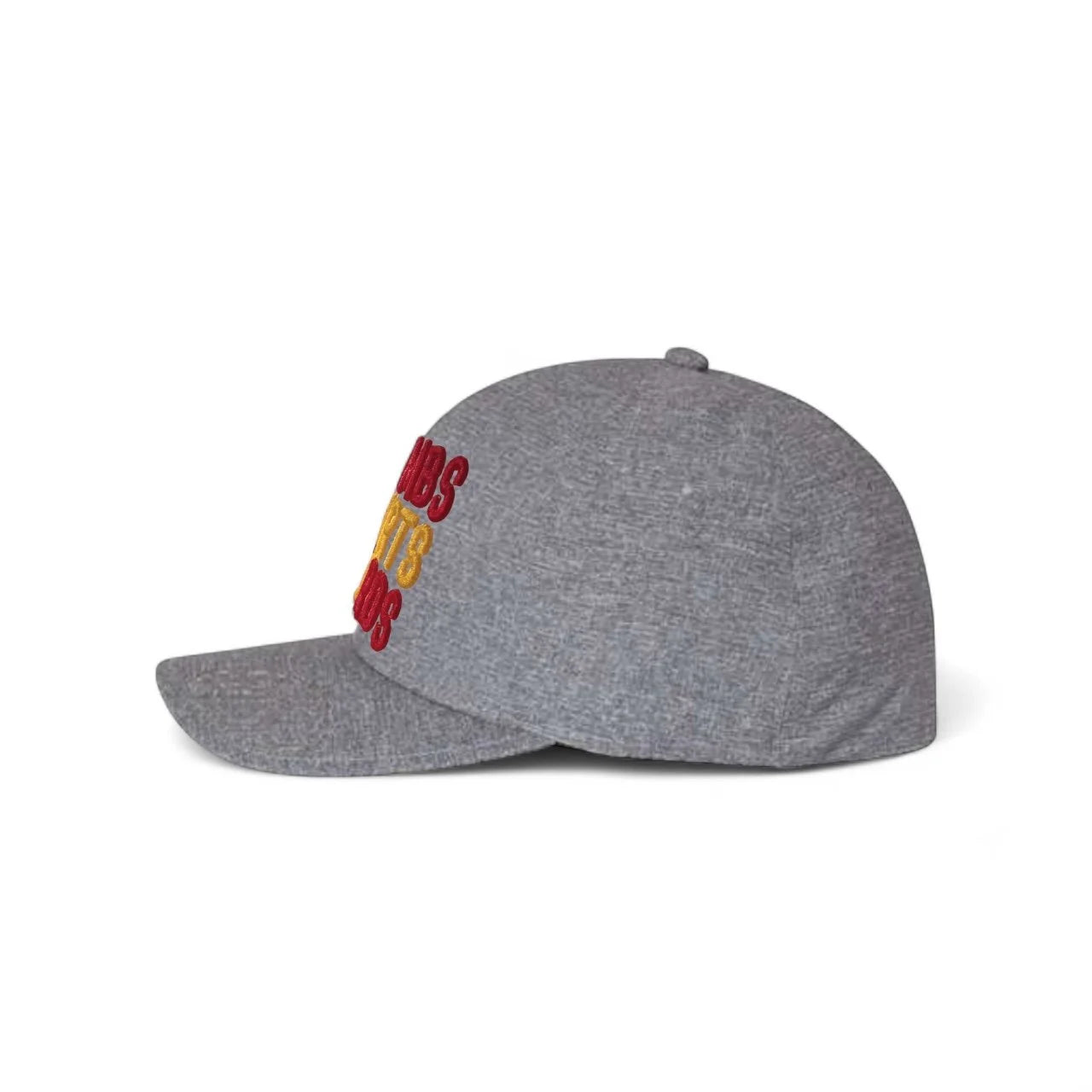 USC Bombs Darts Birds Fandom + Golf Caps - Performance Grey/Yellow/Red - Side - Bombs Darts Birds