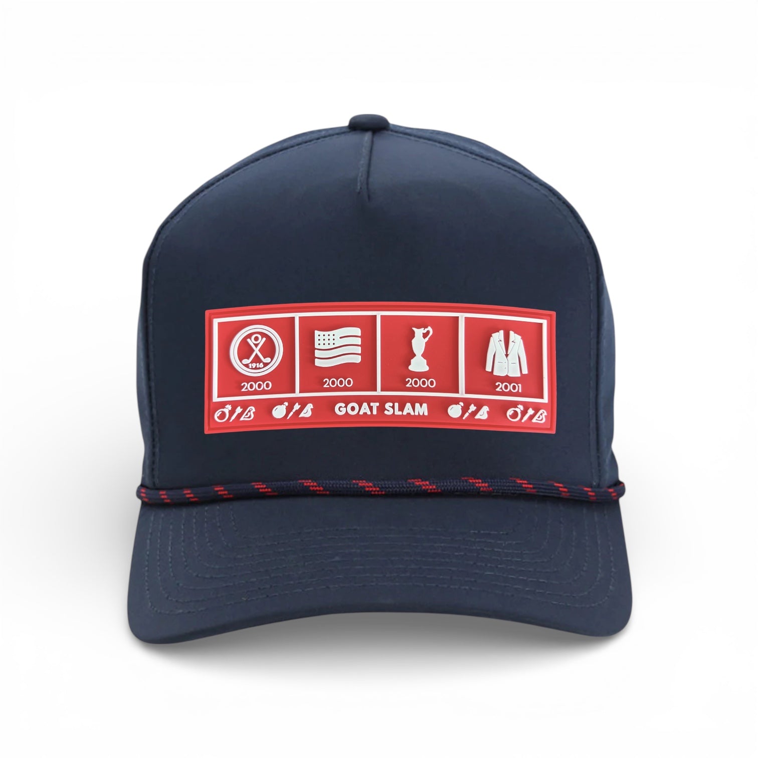 "Goat Slam" Trucker White/Navy Rope - Bombs Darts Birds